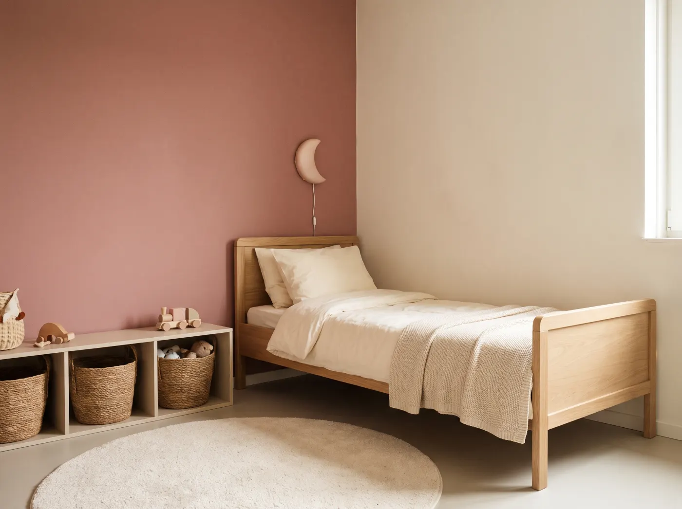 Voor en na: links een kinderkamer zoals hij nu is, rechts dezelfde soort kinderkamer opnieuw ingericht