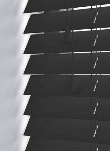 Baseline houten jaloezie met koord - zwart