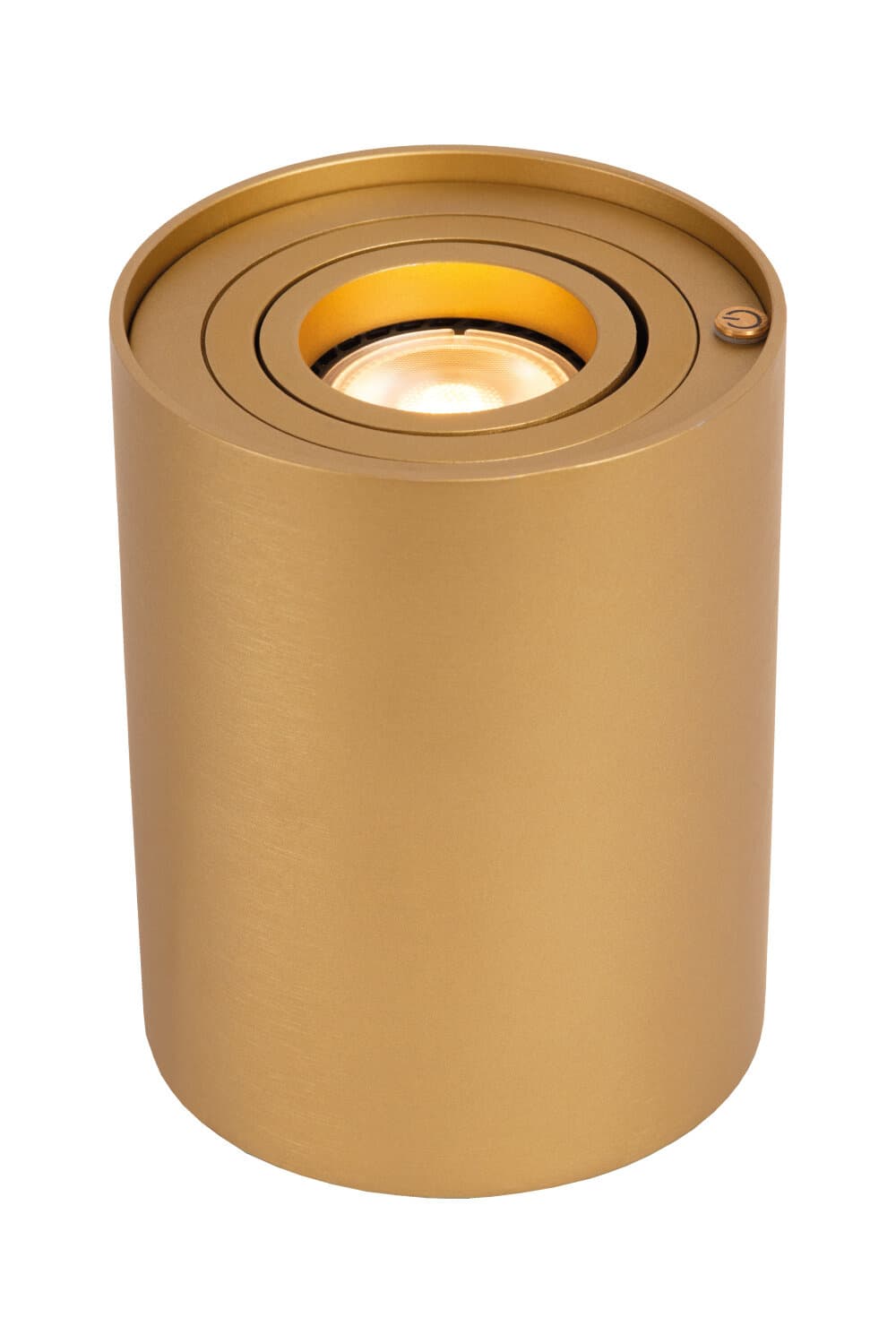 Lucide TUBE - Tafellamp - Ø 9,6 cm - LED 3 StepDim - GU10 (MR16) - 1x5W 2700K - Mat Goud / Messing
